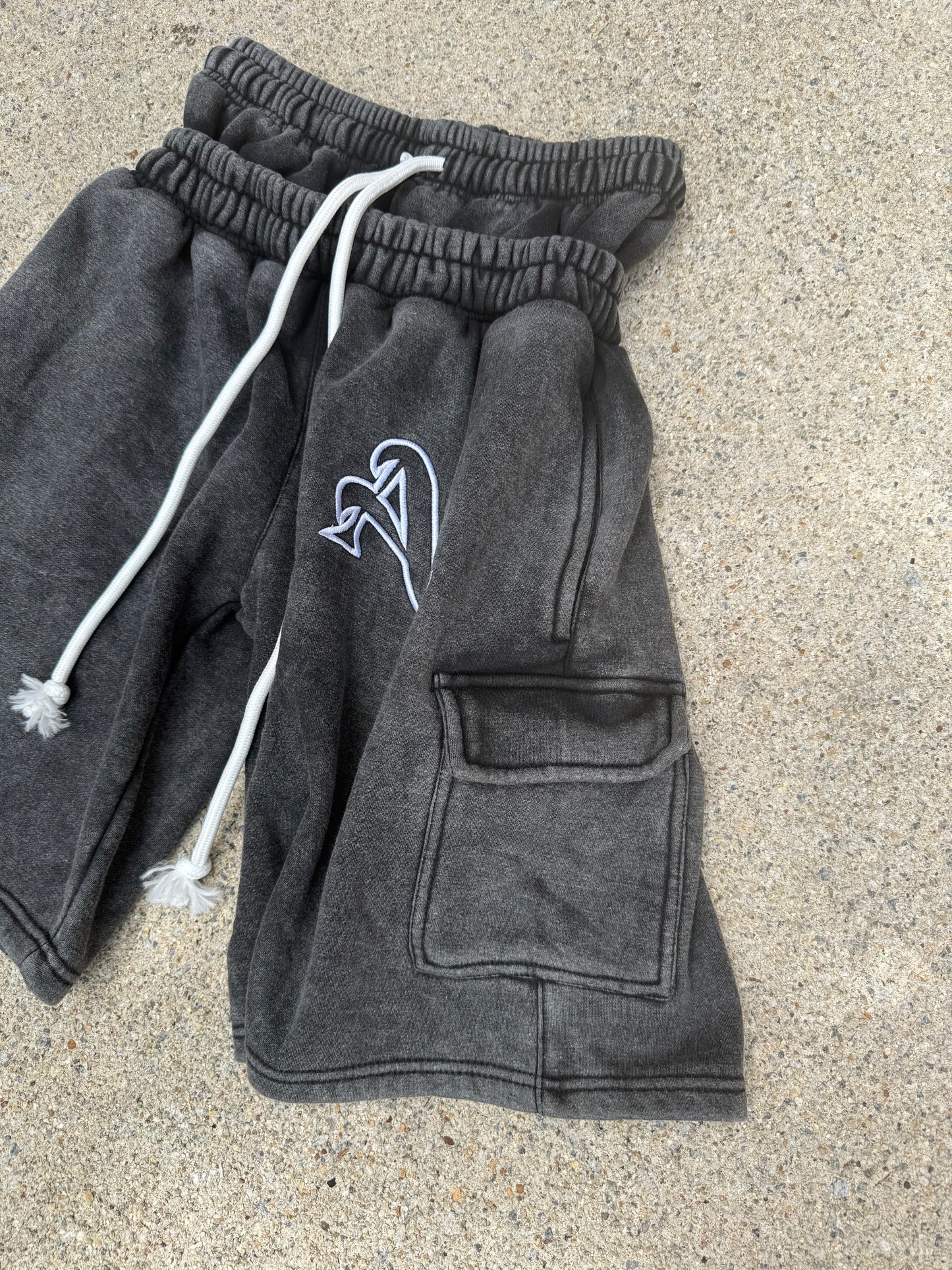 Double Waist “Black Granite” Cargo Shorts
