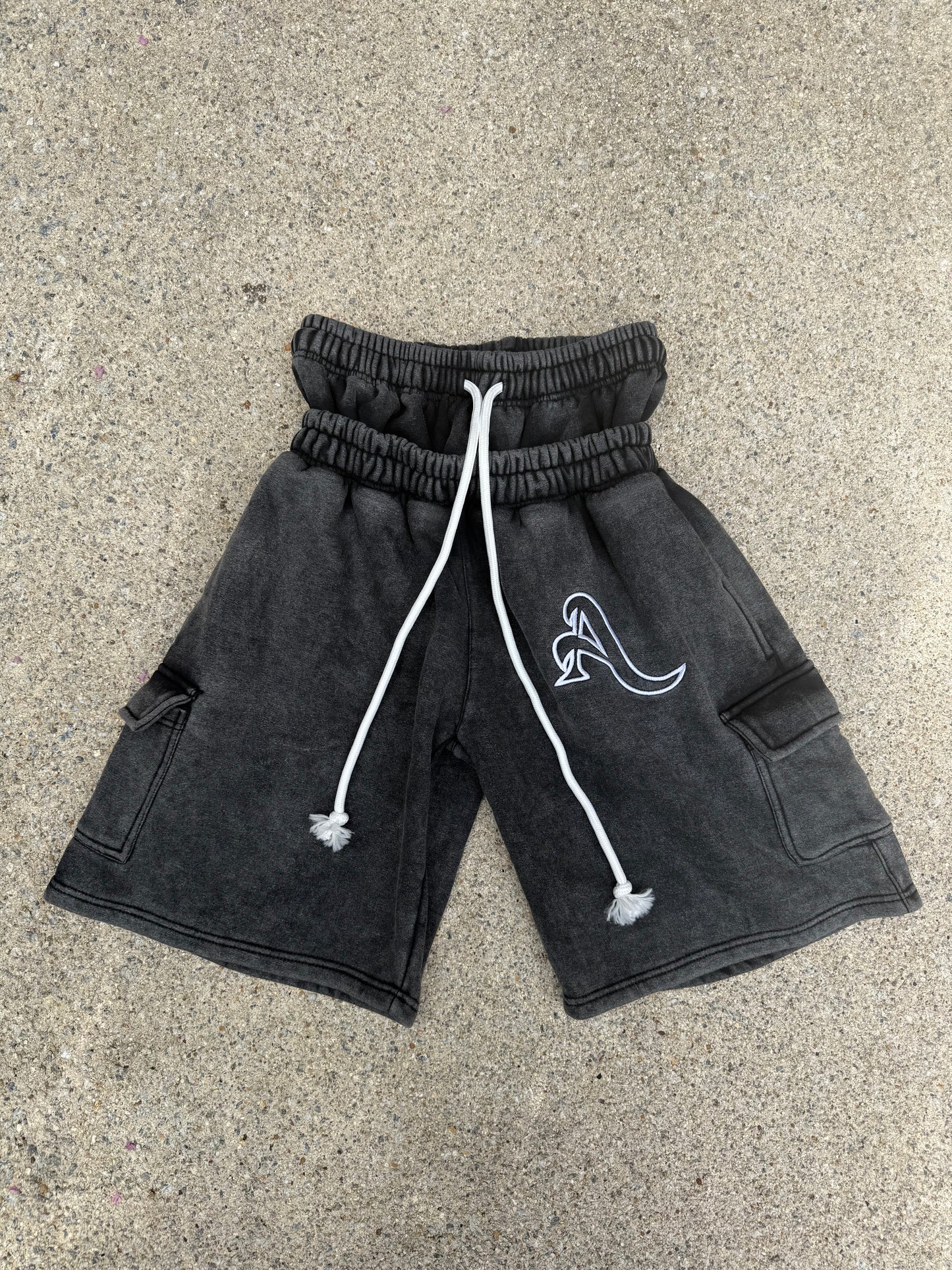 Double Waist “Black Granite” Cargo Shorts