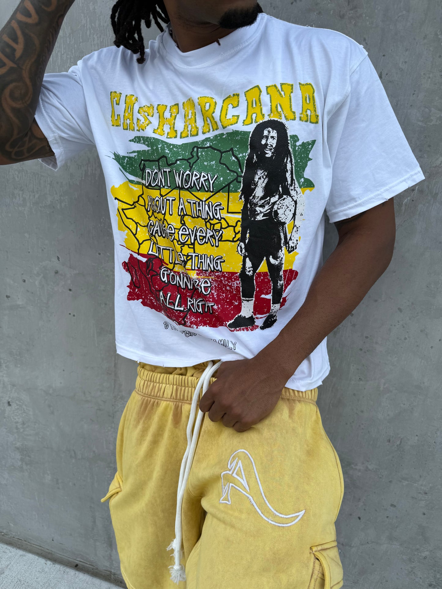 “Poised Marley” Distressed Tee