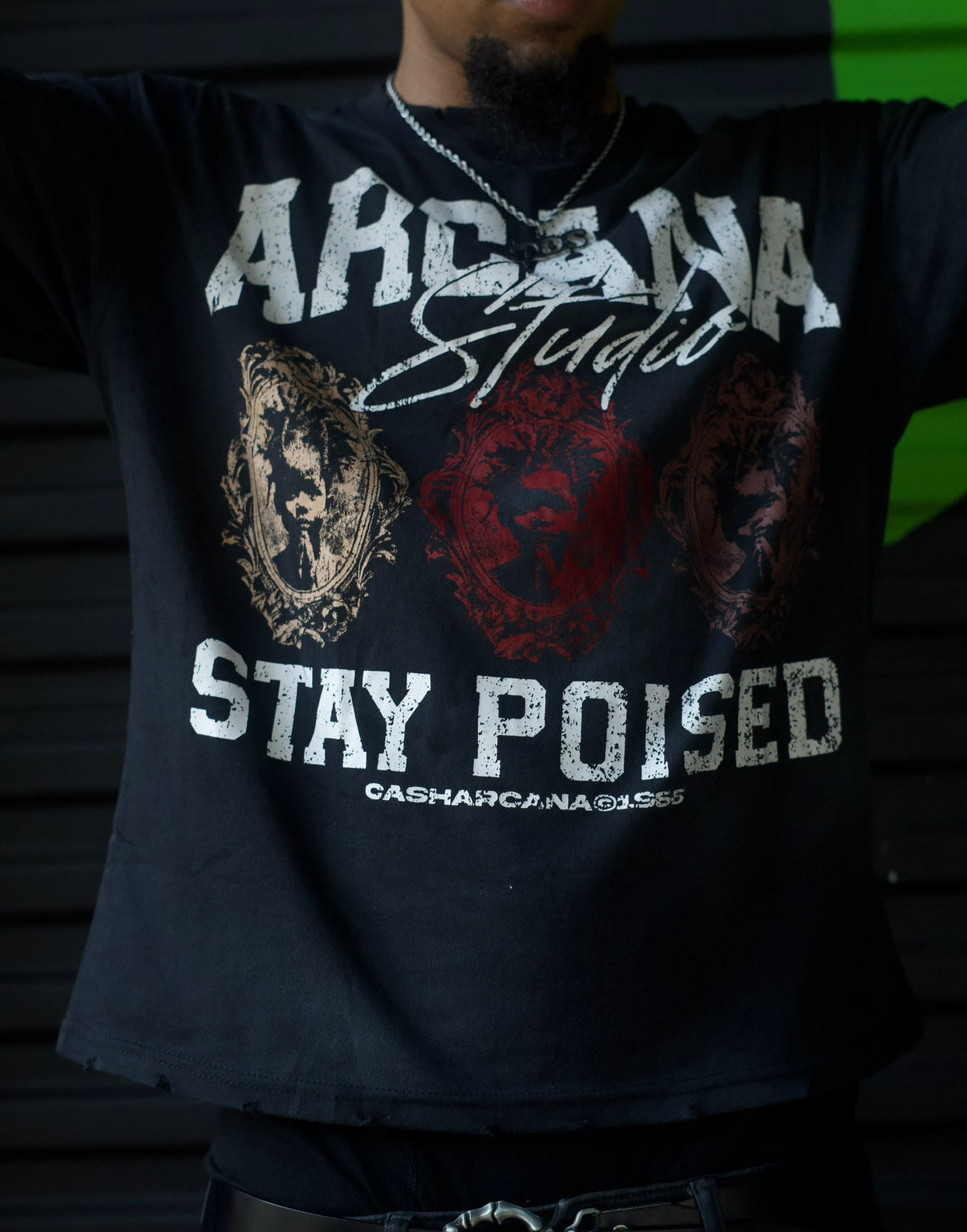 “Poised Triplets” Distressed Tee