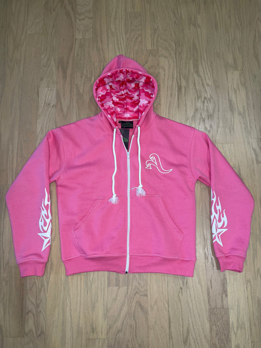 Poised Zip Up “Lava Girl”