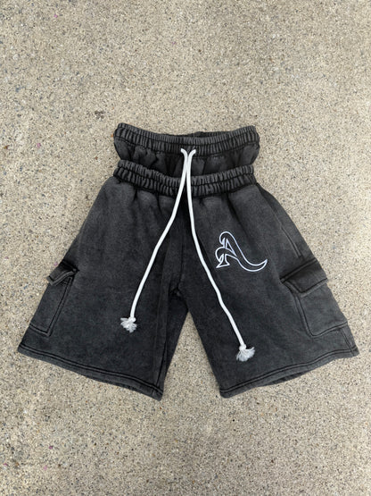 Double Waist “Black Granite” Cargo Shorts