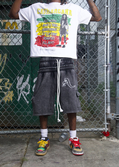 Double Waist “Black Granite” Cargo Shorts