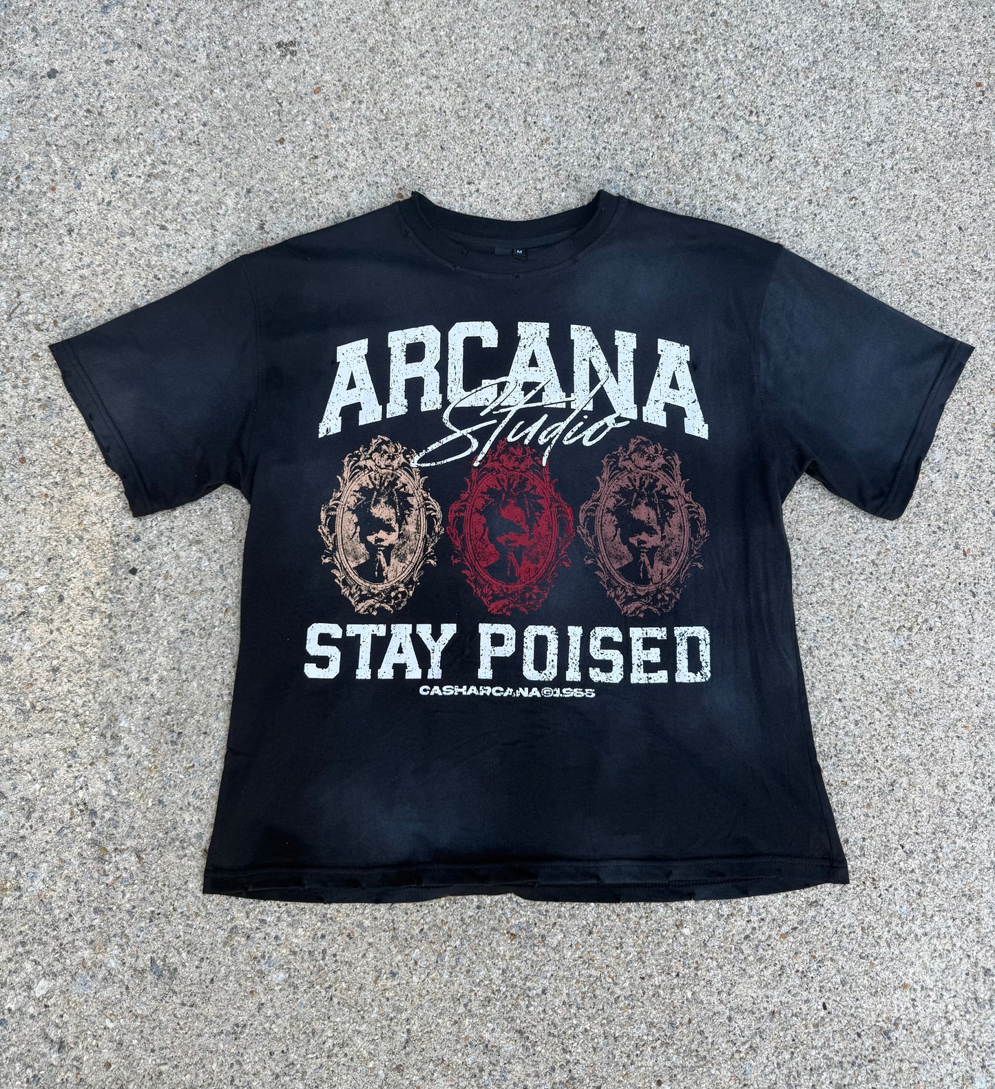 “Poised Triplets” Distressed Tee