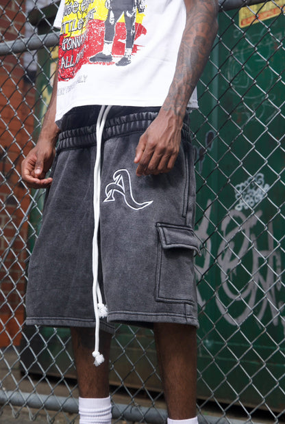 Double Waist “Black Granite” Cargo Shorts